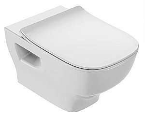 Унитаз подвесной Jacob Delafon STRUKTURA E21754RU-00 безободковый, с крышкой микролифт, с инсталляцией и кнопкой хром купить в интернет-магазине Sanbest