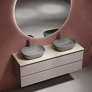 Столешница Sancos 160 TT160A2X с отверстием под смеситель, кремовая для ванной в интернет-магазине сантехники Sanbest