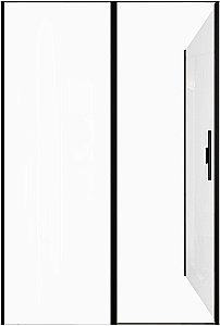 Душевой уголок Allen Brau Priority 3.31012.BBA+3.31018.BBA 140х90 стекло прозрачное/профиль черный брашированный купить в интернет-магазине Sanbest