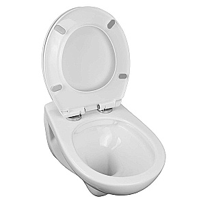 Унитаз подвесной с инсталляцией Loranto Fredo 4501+CS-WH8005 белый, безободковый, с крышкой микролифт купить в интернет-магазине Sanbest