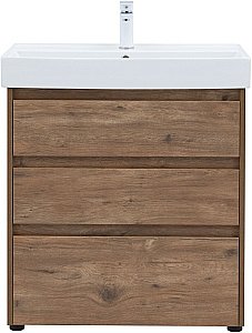 Тумба с раковиной Aquanet Nova Lite 302474 75 дуб рустикальный для ванной в интернет-магазине Sanbest