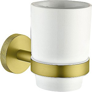 Стакан для зубных щеток Allen Brau Priority 6.31002-GB брашированное золото купить в интернет-магазине сантехники Sanbest