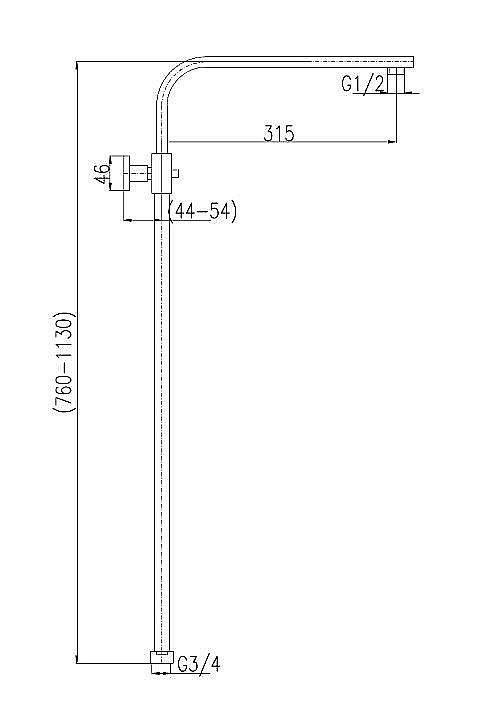 Душевая штанга Rav-Slezak MD0633 хром купить в интернет-магазине сантехники Sanbest