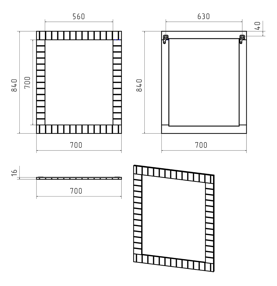 Зеркало Misty GLOSTER 70x84 белое в ванную от интернет-магазине сантехники Sanbest