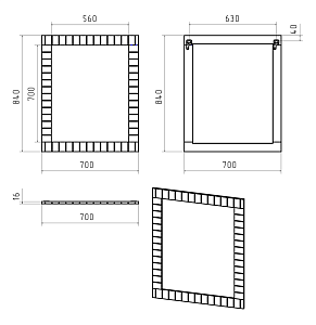 Зеркало Misty GLOSTER 70x84 белое в ванную от интернет-магазине сантехники Sanbest