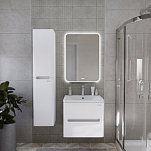 Тумба с раковиной подвесная Grossman АДЕЛЬ-НОРМА 60 белая для ванной в интернет-магазине Sanbest