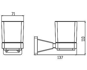 Стакан Kaiser KH-1035 хром купить в интернет-магазине сантехники Sanbest