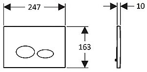Кнопка для инсталляции Creavit TERRA GP9001.00 белая купить в интернет-магазине сантехники Sanbest