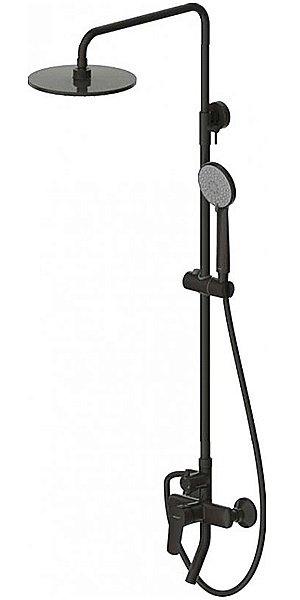 Душевая система Bravat Rhein F6429564BW-A-ENG черная купить в интернет-магазине сантехники Sanbest