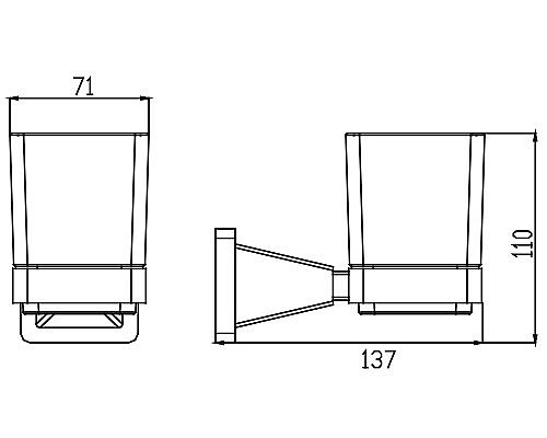 Стакан Kaiser KH-1035 хром купить в интернет-магазине сантехники Sanbest