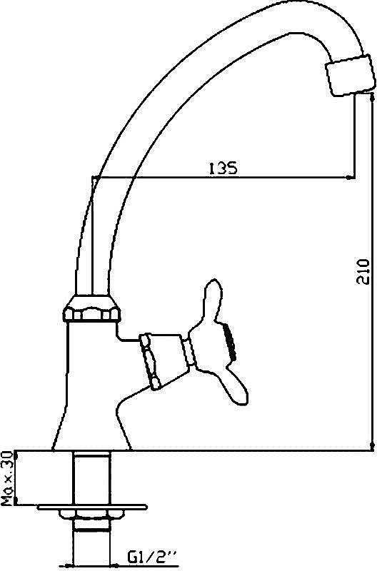 Смеситель для кухни Rossinka Q Q02-60U купить в интернет-магазине сантехники Sanbest