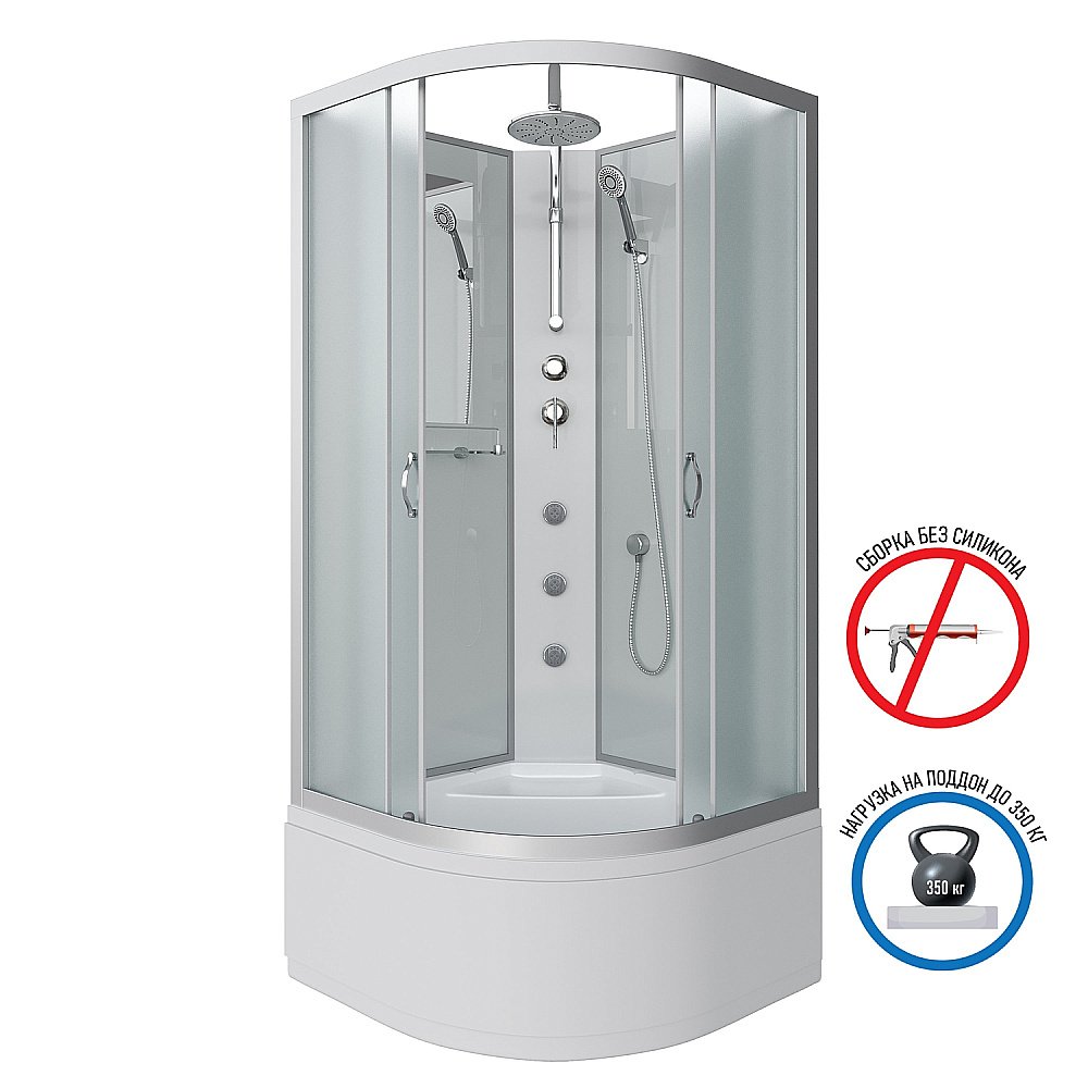 Душевая кабина Niagara Classic NG-2308-14BKTG 90х90 с гидромассажем купить в интернет-магазине Sanbest