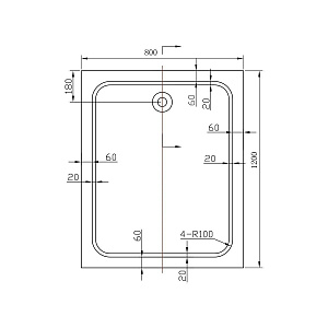 Душевой поддон Vincea VST-2AR-8012 120x80 купить в интернет-магазине Sanbest