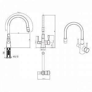 Смеситель для кухни Lemark Comfort LM3075C-Gray купить в интернет-магазине сантехники Sanbest