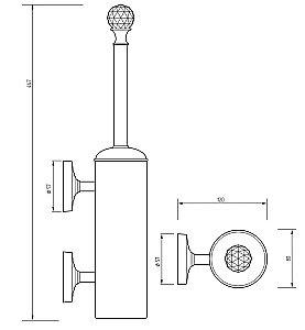 Ершик для туалета Migliore Amerida ML.AMR-60.403.DO золото/Swarovski купить в интернет-магазине сантехники Sanbest