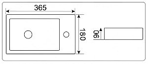 Раковина Ceramalux N 36,5 9272 белая купить в интернет-магазине Sanbest