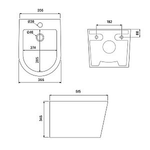 Биде Iddis Calipso CALRB02i82 черное матовое купить в интернет-магазине Sanbest