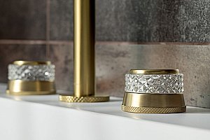 Смеситель для раковины Boheme AURA 152-MG-A матовое золото купить в интернет-магазине сантехники Sanbest