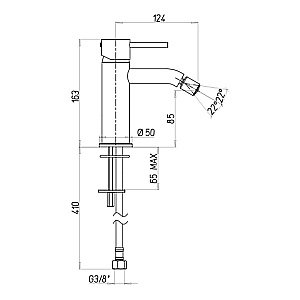 Смеситель для биде Paini Cox 78PW304O никель брашированный купить в интернет-магазине сантехники Sanbest