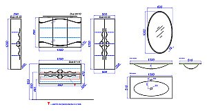 Тумба с раковиной Aqwella Due amanti 100 DUE0110 черная для ванной в интернет-магазине Sanbest