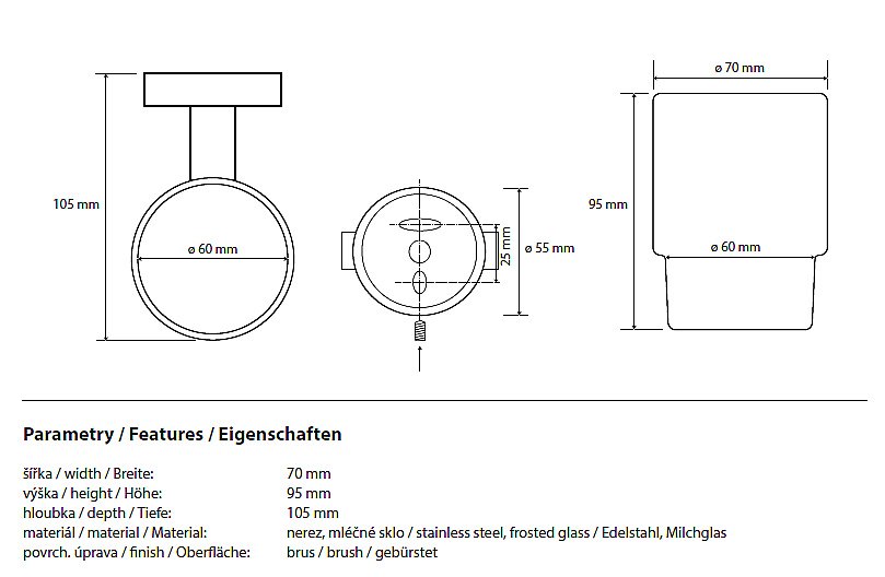 Стакан для зубных щеток Bemeta Neo 104110015 купить в интернет-магазине сантехники Sanbest