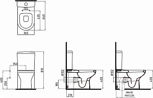 Унитаз Bien VENUS VNKD064N1VP0W5000 белый, с крышкой микролифт, с бачком, безободковый купить в интернет-магазине Sanbest