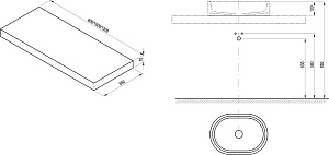 Столешница с раковиной Ravak I 120x55x7 белая для ванной в интернет-магазине сантехники Sanbest