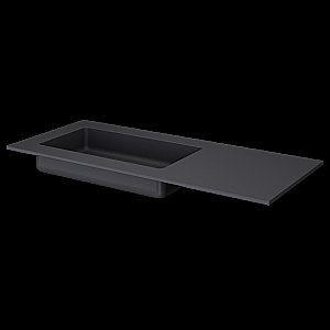 Тумба с раковиной Armadi Art QUATRO 2 120 WILLOW/профиль ANTHRACITE/раковина ANTHRACITE для ванной в интернет-магазине Sanbest