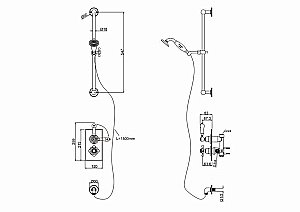 Смеситель для душа Burlington Trent TF1H купить в интернет-магазине сантехники Sanbest