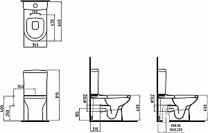 Унитаз Bien VENUS VNKD064N1VP0W5000 белый, с крышкой микролифт, с бачком, безободковый купить в интернет-магазине Sanbest