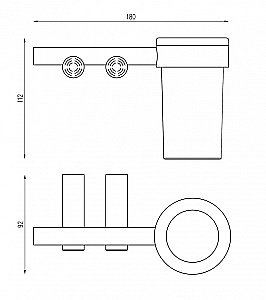 Стакан для зубных щеток Abber Osten 316 AA1860BG брашированное золото купить в интернет-магазине сантехники Sanbest