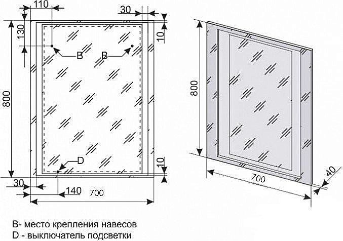 Зеркало Style Line Прованс 70 в ванную от интернет-магазине сантехники Sanbest