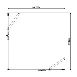 Душевой угол Aquanet Beta Cube NWD1242 90x90 купить в интернет-магазине Sanbest