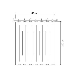 Текстильная шторка для ванной IDDIS Basic B69P218i11 купить в интернет-магазине сантехники Sanbest