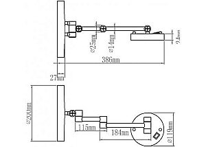 Зеркало косметическое Aquanet Lvyi 1806D купить в интернет-магазине сантехники Sanbest