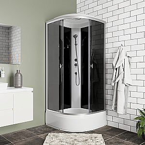 Душевая кабина Niagara Eco E80/26/TN 80х80 профиль хром матовый/стекло тонированное купить в интернет-магазине Sanbest