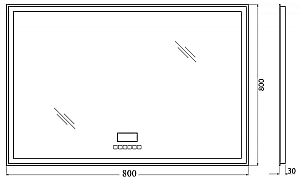 Зеркало BelBagno SPC-GRT-800-800-LED-TCH-RAD 80х80 в ванную от интернет-магазине сантехники Sanbest