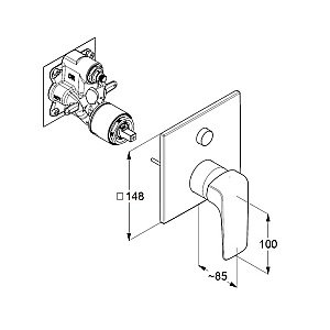 Смеситель для душа Kludi Ameo 417590575 хром купить в интернет-магазине сантехники Sanbest