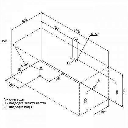 Акриловая ванна Aquanet Grenada 170x80 205398 с к/с5 купить в интернет-магазине Sanbest