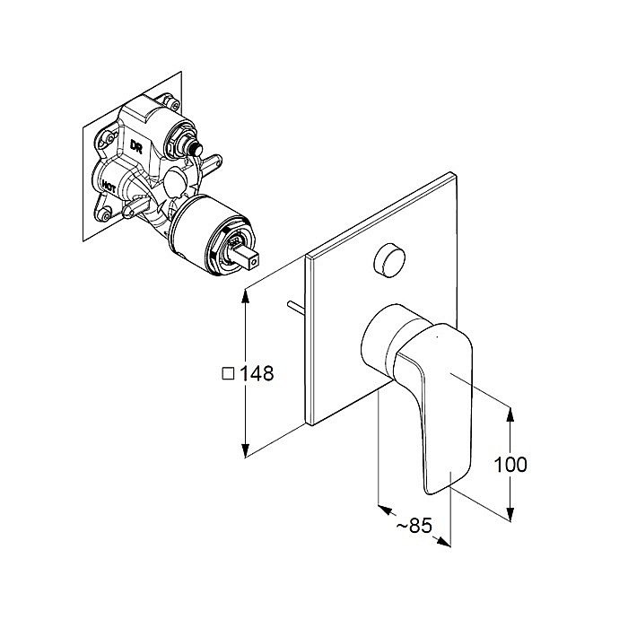 Смеситель для душа Kludi Ameo 417590575 хром купить в интернет-магазине сантехники Sanbest