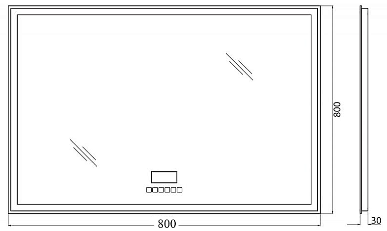 Зеркало BelBagno SPC-GRT-800-800-LED-TCH-RAD 80х80 в ванную от интернет-магазине сантехники Sanbest