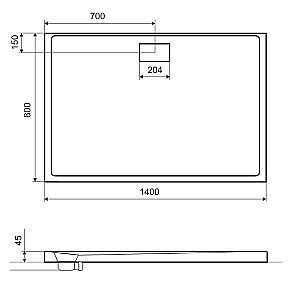 Душевой поддон Excellent ZERO 140x80 купить в интернет-магазине Sanbest