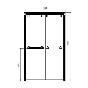 Душевая дверь Fra Grande 120 бронза купить в интернет-магазине Sanbest