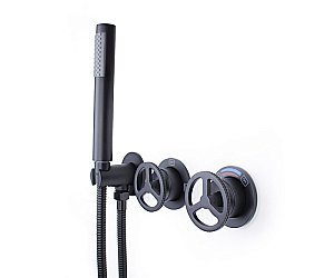 Душевая система Bronze de Luxe LIBERTY 5011B-F черный матовый купить в интернет-магазине сантехники Sanbest