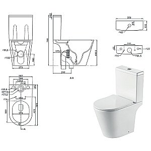 Унитаз напольный Hansmann keramik ROUND NEW УНИ0013 безободковый, с крышкой микролифт, с бачком купить в интернет-магазине Sanbest