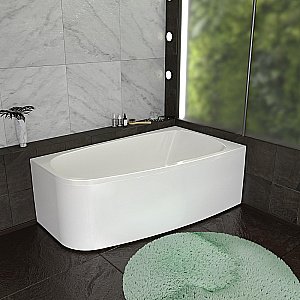 Ванна акриловая Радомир Рона 148х80 белая, слив золото купить в интернет-магазине Sanbest