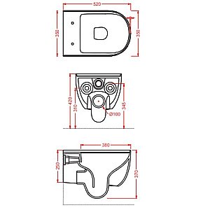Унитаз подвесной Artceram THE ONE 52х35 THV001 01 00 белый купить в интернет-магазине Sanbest
