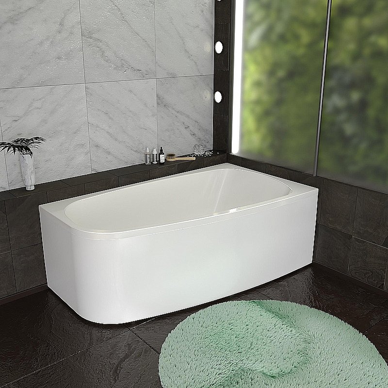 Ванна акриловая Радомир Рона 148х80 белая, слив золото купить в интернет-магазине Sanbest