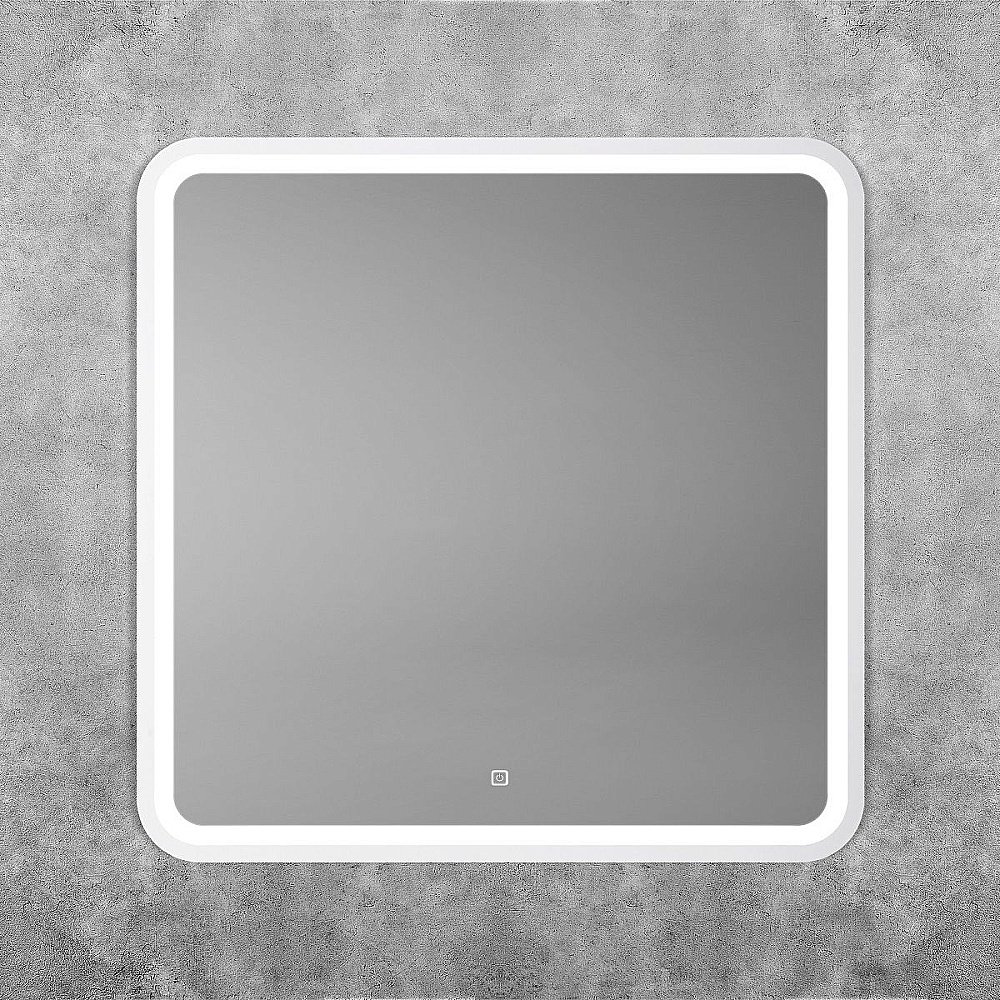 Зеркало Art&Max GENOVA AM-Gen-800-800-DS-F-White в ванную от интернет-магазине сантехники Sanbest
