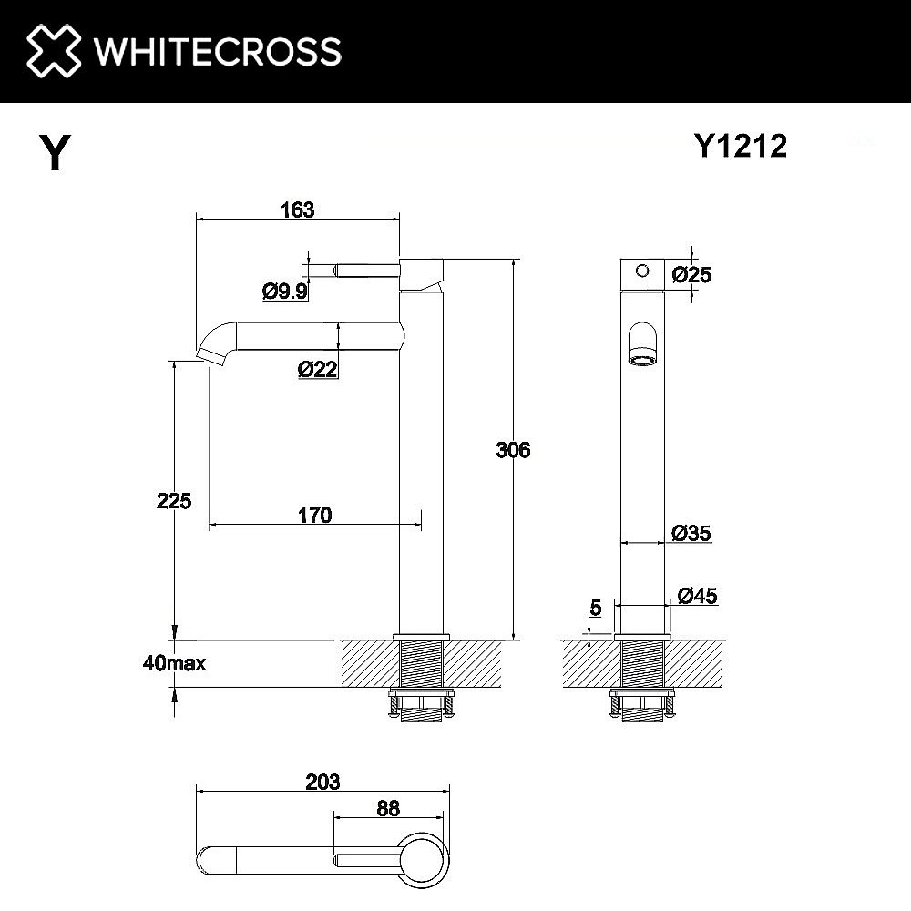 Смеситель для раковины WhiteCross Y Y1212NIB никель брашированный купить в интернет-магазине сантехники Sanbest